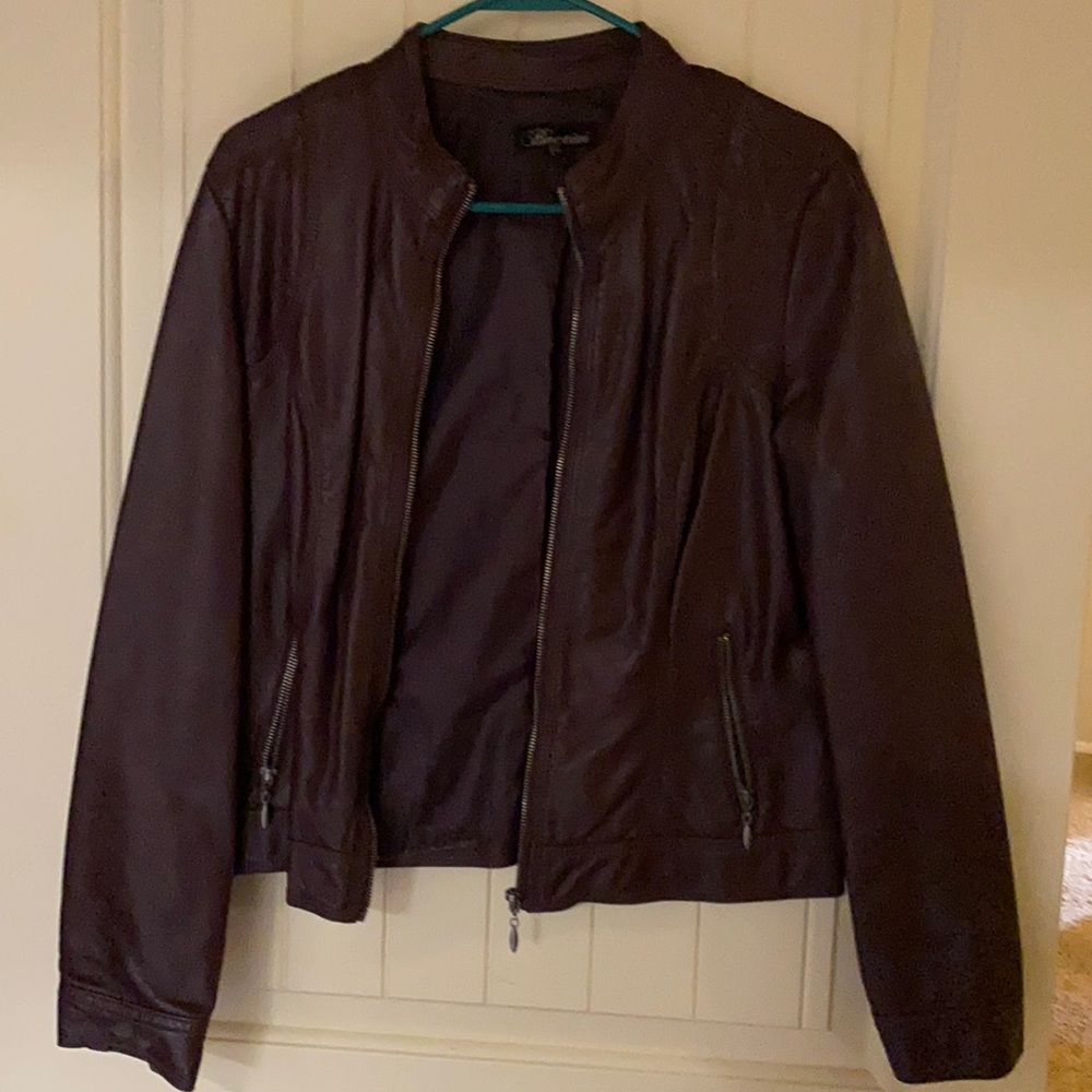 Maroon Leather Jacket